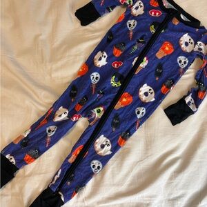 Birdies Blue and Black Footies Cozy One Piece
